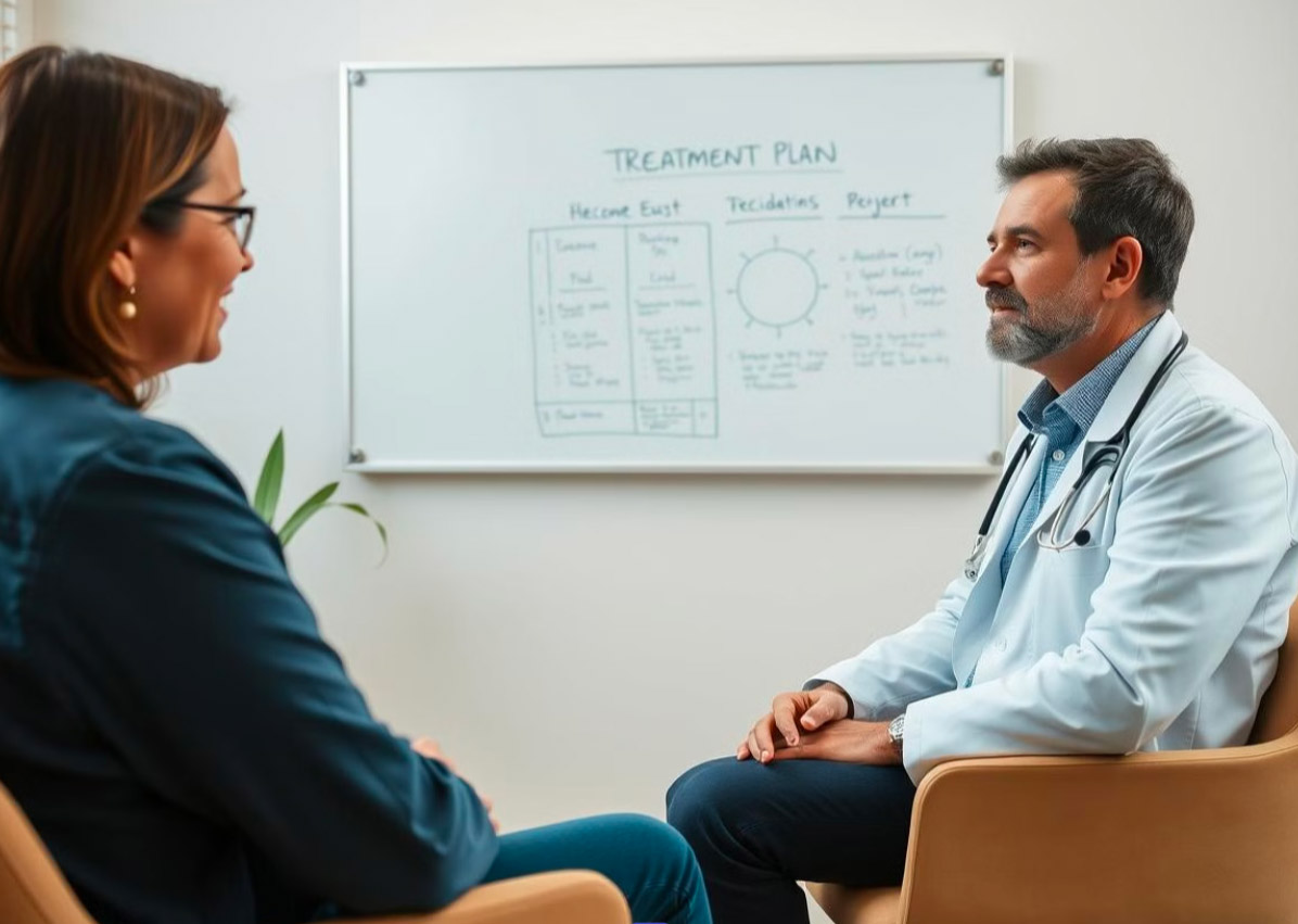 patient and ND discussing a treatment plan for adult ADHD.